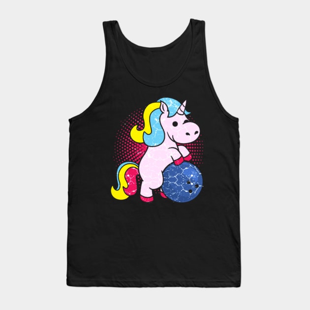 Unicorn Daughter Bowling Kids Funny Bowling Tank Top by tomhilljohnez